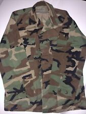 US Military Jacket Shirt Mens Large Camouflage  Long Sleeve Woodlands BDU New picture