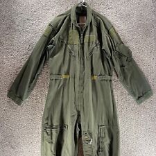US Military Flight Suit Mens 44R Sage Green Air Force Flyers CWU-27/P Coveralls picture