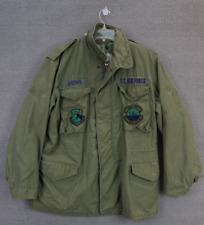 VINTAGE Air Force Jacket Medium Long Green M65 Field Coat OG 107 Mens Vietnam picture