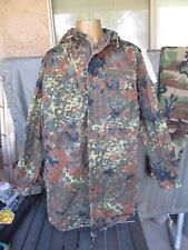 Vtg 1996 German Army Flectarn Dot Camouflage Long Parka, Field Jacket, LARGE picture