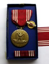 VINTAGE WW II 1944- U.S. Army Good Conduct Medal Set in Box Robbins Company Mfg. picture