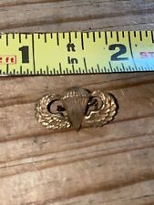 Antique Vintage Sterling US Military Paratrooper Jump Wings Pin Unique Clasp picture