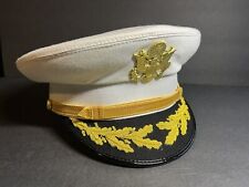 US Army Field Grade Officer Service Dress White Hat Cap One Size Canvas Replica picture