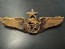 Gold Color USAF Style Senior Pilot wings with State Of California State Seal picture