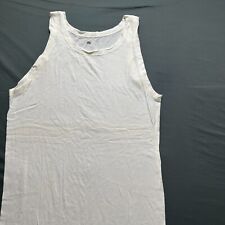 Vintage WW2 US Army Tank Top Mens L White Drab OG Cotton World War Two picture