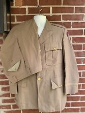 WW2 US Army Officer Khaki Summer Uniform Jacket 40 42 + Trousers 34x28 29 30 picture