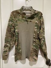 US Military Multicam OCP Flame Resistant 1/4 Zip Army Camo Combat Shirt Mens M picture