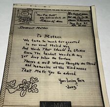 Rare Antique American WWII Francis Scutt Army Signal Corps V-Mail Letter C.1944 picture