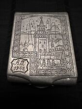 WW2 WWII USSR TRENCH ART CIGARETTE CASE Moscow 1948 picture