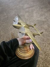 Antique WW2 Airplane - Brass And Wood picture