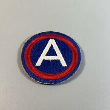 RARE WORLD WAR II ROUND US 3RD ARMY CENTRAL INSIGNIA SLEEVE PATCH BLUE RED WHITE picture