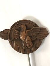 Vtg WWII World War 2 Cast Metal Eagle Grave Marker 1941-1945 Flag Holder w/stake picture