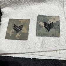 (2) US Army SERGEANT ACU Collar Devices Patches Loop. Lot 22 picture