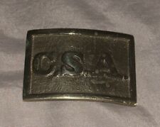 CSA Rectangle Belt Plate Confederate Buckle - REPRODUCTION Handmade picture