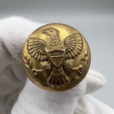 Vintage Us Eagle & Shield Brass Uniform Button Marked 