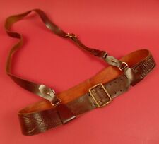Soviet Army Officer Leather Belt COMPLETE w. Shoulder Strap ORIGNL A+Cond XL 42” picture