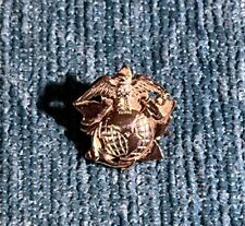 Vintage WW2 USMC Sweetheart Pin 12K Gold Front Early Eagle Globe & Anchor Logo   picture