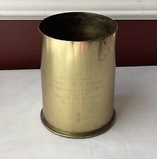 Vintage 1945 WWII Brass Memorabilia, Engraved To US General Carl Vuono, 105MM picture