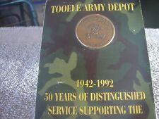 Toole Army Depot, Ut ARMY DEPOT 50TH ANNIVERSARY BRASS TONE COMMEMORATIVE COIN picture