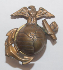 Vintage US Marine Screw Back EGA Collar Pin LH WW1 or WW2  Mint Cond. picture