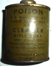 3 Vintage US Army Issued Rifle Bore Cleaner Cans picture