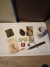 Smalls lot Hollowed out Grenade, Vintage Dagger, Iraq Trading Cards picture