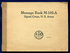 Message Book M-105-A US Army Signal Corps World War 2 Era picture