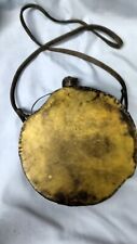 Very Rare, Unusual Large Tin REVOLUTIONARY WAR CANTEEN/ Native American Rawhide  picture