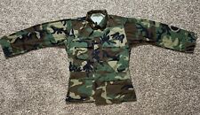 Small Regular US Army BDU Combat Top Coat Green Woodland Camo Military Ripstop picture