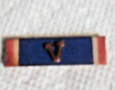 VINTAGE ARMY DISTINGISHED SERVICE RIBBON BAR WITH BRONZE VALOR DEVICE picture