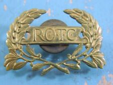 US Army WWII ROTC Metal Cap Device Uniform Pin Screw Back Collar Disk Military picture