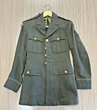 WWII US Military Men's Army Officer Wool Dress Coat Jacket 36R 69th Division 3rd picture