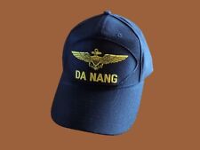 DA NANG HAT WITH GOLD NAVY PILOT WINGS U.S MILITARY OFFICIAL BALL CAP U.S.A MADE picture