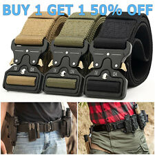 MEN Casual Military Tactical Army Adjustable Quick Release Belts Pants Waistband picture