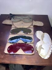 WWII US Army No 1021 Polaroid All Purpose Tanker Aviator Goggle Kit COMPLETE picture