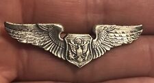 Vintage Silver Filled Aircrew Officer Wings Military Wing Pin picture