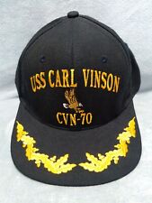 USS Carl Vinson CVN-70 US Navy Hat Cap Embroidered Ship Name, Eagle, Gold Leaves picture