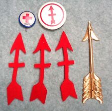 WWI US 32ND DIVISION Patches, Patriotic pins & metal Sweetheart Arrow 6 pice Lot picture