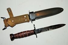 Vintage S.A.B. Commercial U.S.M4 Bayonet Knife w/ Scabbard - Japan picture