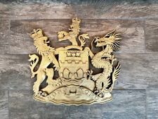 17 inches Big Size Coat of arms of Hong Kong British 香港盾徽 Emblem 1997 HK GOLD picture