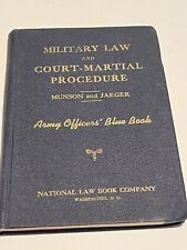 Military Law and Court Martial Procedure 1942 Army officers’ Blue Book WWII picture
