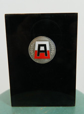Vintage U.S. 1st Army Insignia Desktop Paperweight Lucite Embedded Military GI picture