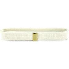 Official NAVY BELT MALE WHITE COTTON WITH BRASS TIP 55