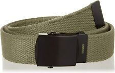 US MILITARY GRADE OD GREEN HEAVY WEB BELT WITH BLACK BUCKLE 54 INCHES USA MADE picture