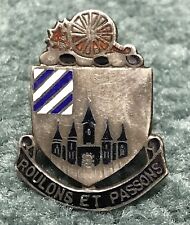 Original WWII Pin Back 3rd Quartermaster Battalion DI Pin NS Meyer Sterling picture