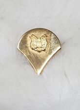 Vtg US ARMY Military Lapel Pin SPEC 4 Specialist E-4 Rank Gold Tone Dual Clutch picture