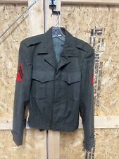 USMC Dress Alpha Green Service Uniform Jacket - LCpl - Sz 34R picture