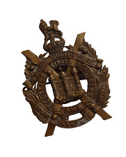 WW1 King's Own Scottish Borderers Cap Badge Bronze 2 Lugs 68mm Antique Original picture