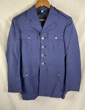 USAF US Air Force Blue Enlisted Men's Dress Service Coat Jacket 33R Vintage picture