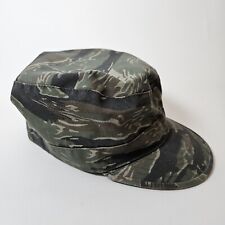 VINTAGE Military Cap Army Medium Fitted combat Camo Camouflage Hat 7 1/4 picture